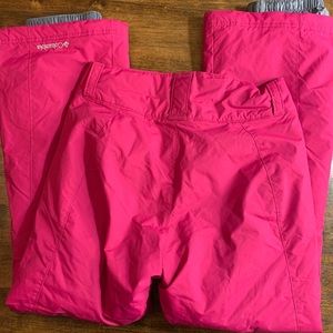 Hot pink ski pants